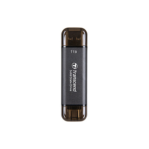Transcend ESD310C Thunderbolt-Technologie 1 TB USB Typ-A auf USB Typ-C USB 3.2 Gen 2x2 Schwarz