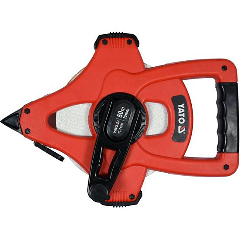 Yato YT-71541 Maßband 50 m Acrylnitril-Butadien-Styrol (ABS) Schwarz, Rot