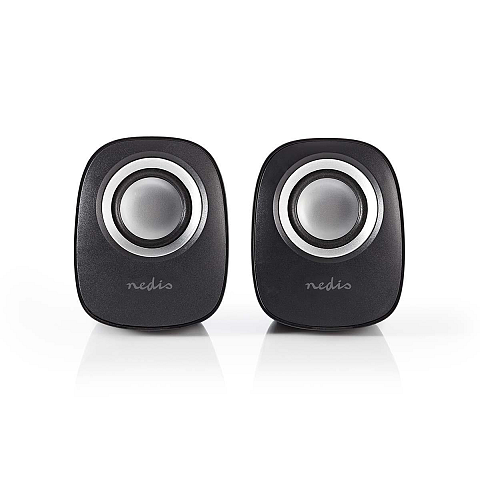 Nedis CSPR10020BK Lautsprecher Schwarz, Silber