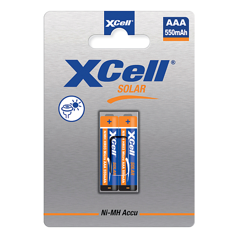 XCell Solar Accus X550AAA Ni-MH 1,2V / 550mAh 2er-Blister