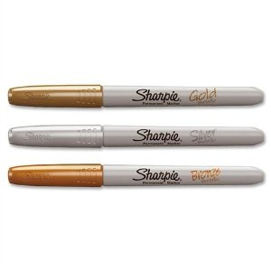 Sharpie Metallic Fine Point Permanent-Marker Bronze, Gold, Silber 3 Stück(e)