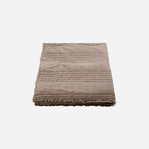 House Doctor 261130002 Überwurfdecke 130 x 180 cm Baumwolle, Polyester Hellbraun