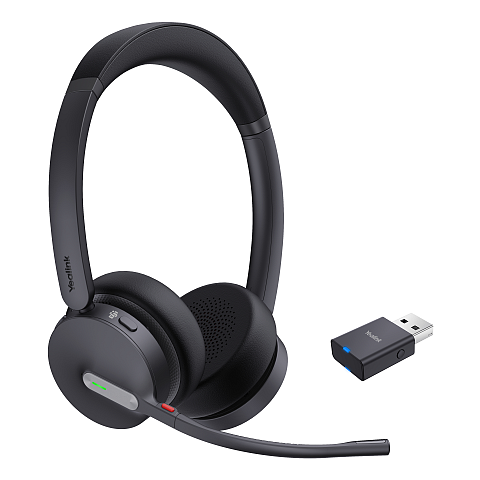 Yealink WH64 Hybrid Dual Teams Kopfhörer Kabellos Kopfband Büro/Callcenter Mikro-USB Bluetooth Schwarz