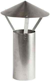 BERTRAMS Regenhaube mit Rohrstück Ø120mm silber