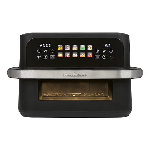 ProfiCook PC-FR 1313 H Doppel 10 l Eigenständig 2400 W Heißluftfritteuse Schwarz, Edelstahl