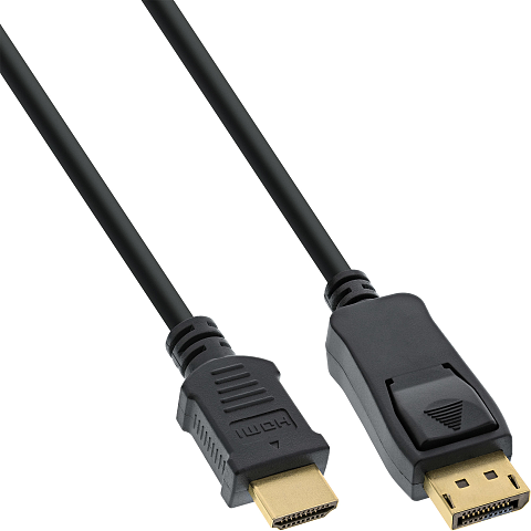 InLine DisplayPort zu HDMI Konverter Kabel, schwarz, 2m