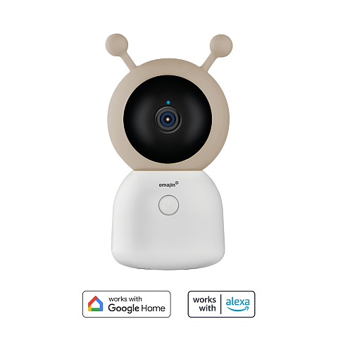 omajin by Netatmo OBC-01-EU Baby-Videoüberwachung Wi-Fi/Ethernet Beige, Schwarz, Weiß