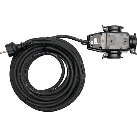 Yato YT-8116 Verlängerungskabel 10 m 3 AC-Ausgänge Drinnen/Draußen Schwarz