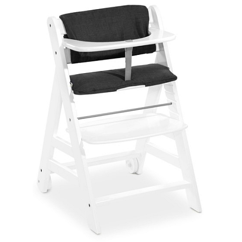 Hauck Beta+ Traditioneller Hochstuhl Harter Sitz Schwarz, Weiß