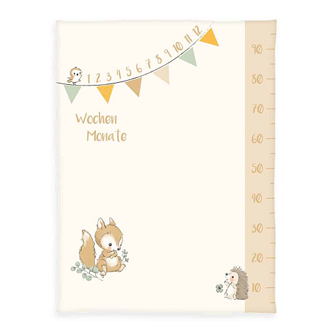 HERDING Waldfreunde Überwurfdecke 75 x 100 cm Polyester Beige