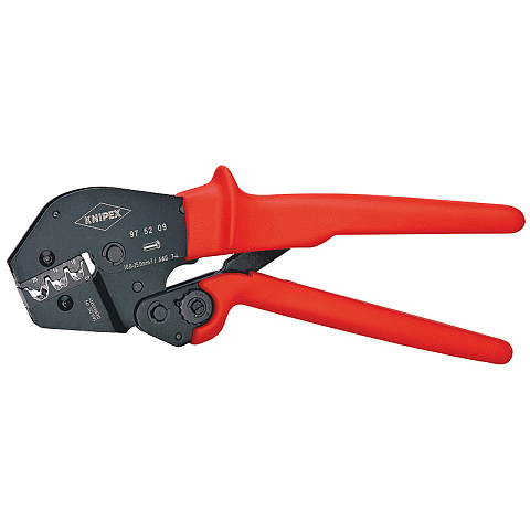 Knipex 97 52 09 Kabel-Crimper Crimpwerkzeug Schwarz, Rot