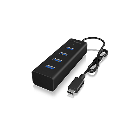 ICY BOX IB-HUB1409-C3, Type-C® zu 4-Port USB 3.2 Gen 1 Hub, Alu-Gehäuse