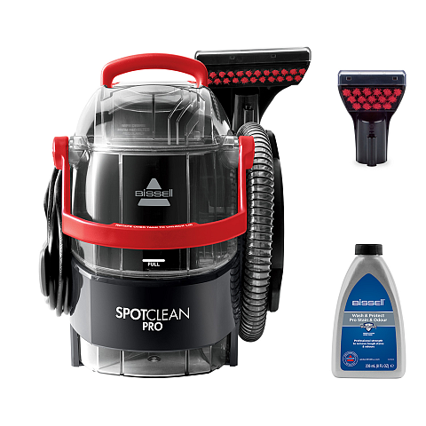 Bissell SpotClean Pro Teppichreinigungsmaschine Handgeführt Tief Schwarz, Rot, Transparent