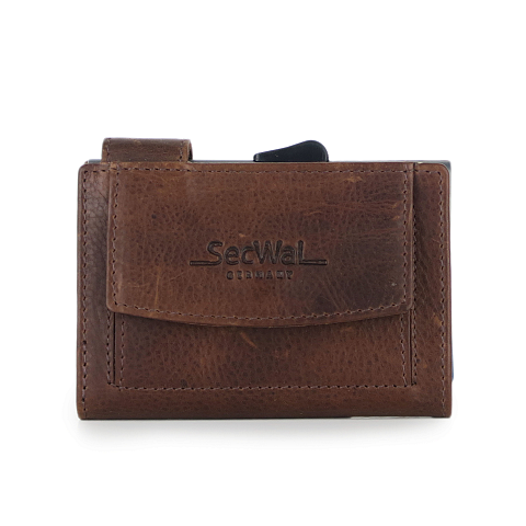 SecWal SW2 Briefttasche Braun Aluminium, Leder