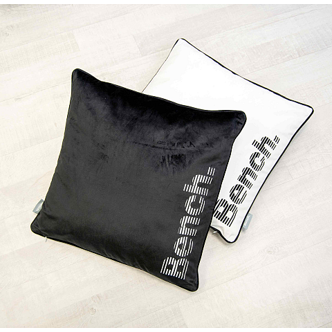 HERDING 5312606020 Kissenbezug Schwarz, Weiß 50 x 50 cm Polyester, Samt