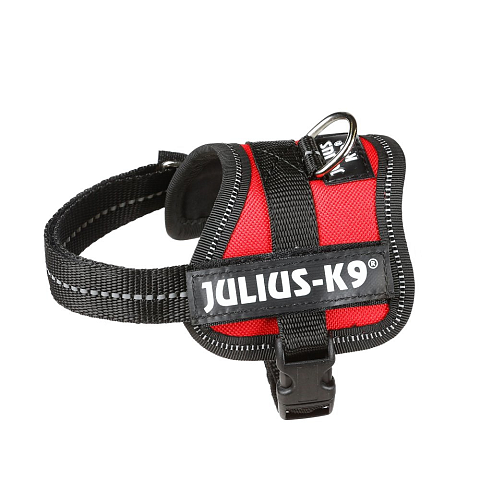 Julius-K9 Powerharness XXXS Schwarz, Rot Polyester Hund Westengeschirr