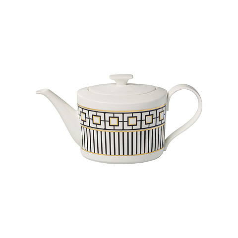 Villeroy & Boch 1046520460 Teekanne Einzelne Teekanne 1200 ml Schwarz, Gold, Weiß