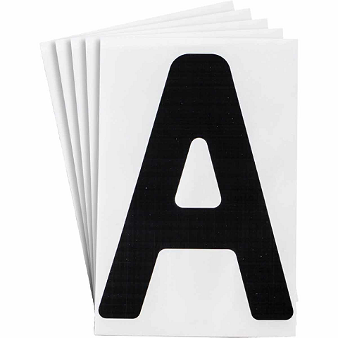 Brady ToughStripe Etiketten mit Nummern und Buchstaben, schwarz