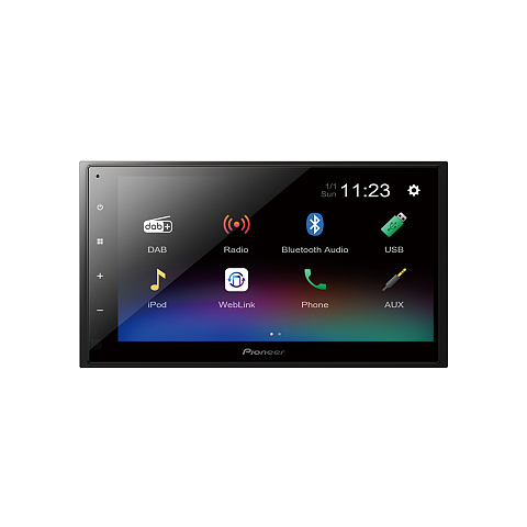 Pioneer DMH-A340DAB Schwarz 200 W Bluetooth