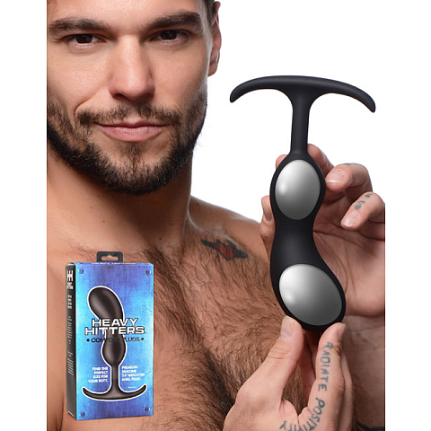 Heavy Hitters Comfort Plugs Analdehner Schwarz, Silber Metall, Silikon 1 Stück(e)