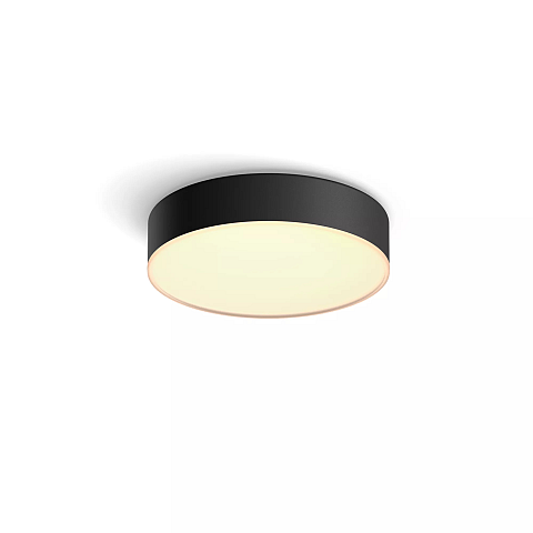 Philips Hue White ambience Enrave Deckenleuchte S schwarz + Dimmschalter