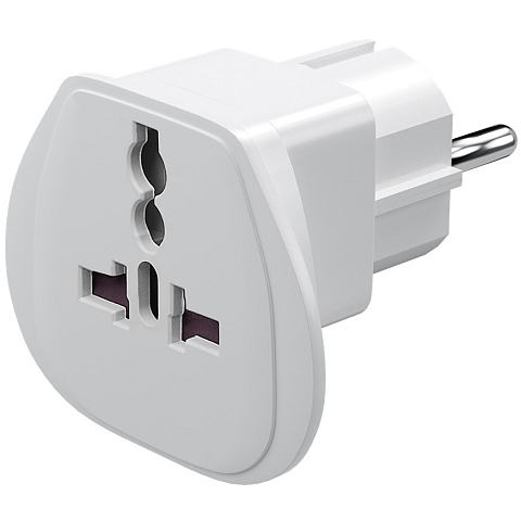 Goobay 94026 Netzstecker-Adapter Typ F Typ G (VK) Weiß