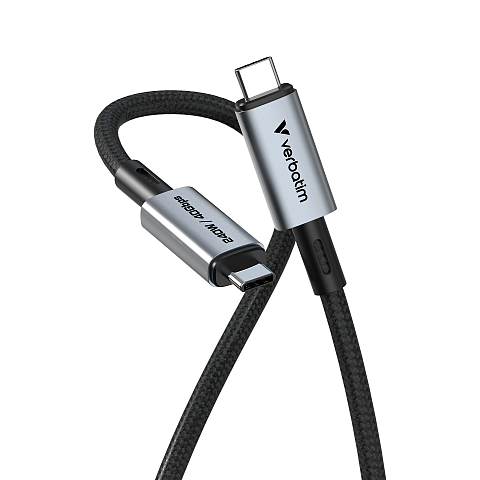 Verbatim 31847 USB Kabel USB4 Gen 2x2 1,2 m USB C Schwarz