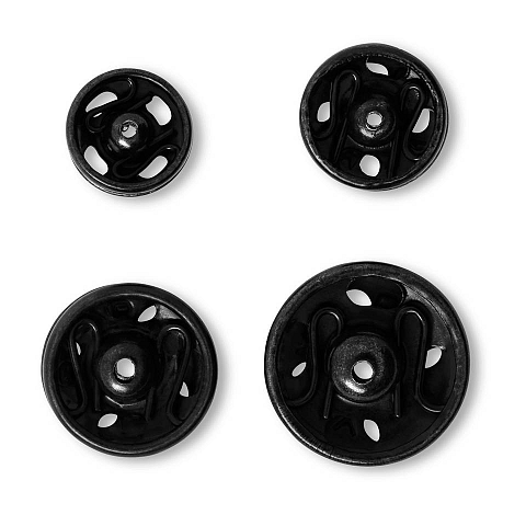 Prym Annäh-Druckknöpfe, 6-11mm, schwarz