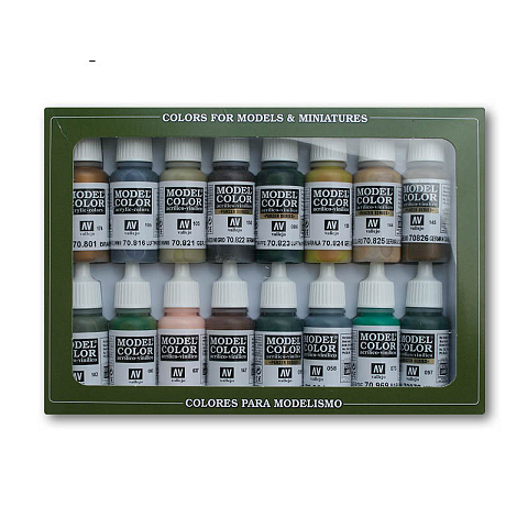 Vallejo 70.114 Acrylfarbe 17 ml Beige, Blau, Braun, Grün, Orange, Rose Flasche