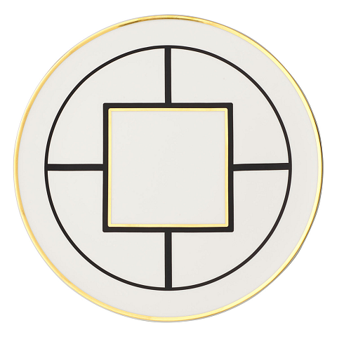 Villeroy & Boch 1046522200 Serviergeschirr Porzellan Schwarz, Gold, Weiß Rund Kuchenplatte