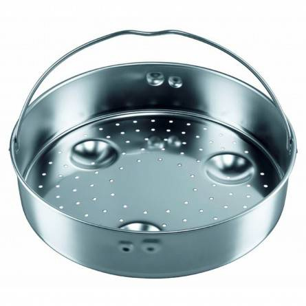 Silit 2121208167 Dampfeinsatz für Sicomatic Schnellkochtöpfe, Edelstahl, Ø 22 cm