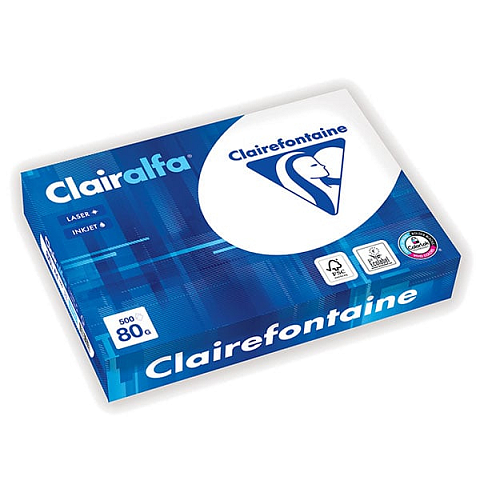 Clairefontaine Clairalfa Druckerpapier A4 (210x297 mm) 500 Blätter Weiß
