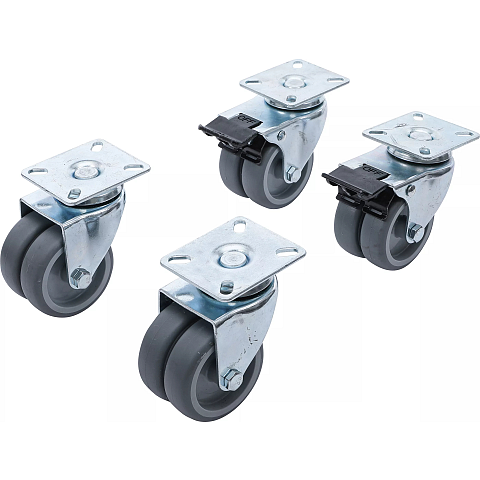 BGS technic Double-Swivel-Castor Set