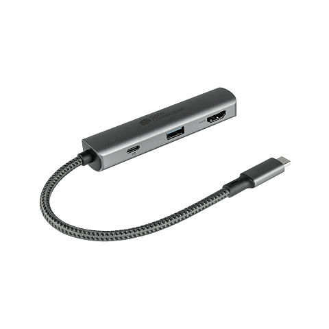 Alcasa HUB-C002A Schnittstellen-Hub USB Typ-C 5000 Mbit/s Anthrazit