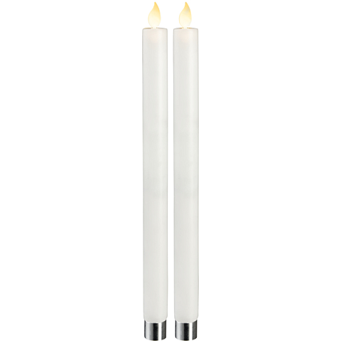 Star Trading 2 LED Leuchterkerzen Twinkle 30x5cm weiß