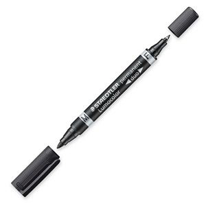 Staedtler Lumocolor Duo Permanent-Marker Feine/ runde Spitze Schwarz 1 Stück(e)