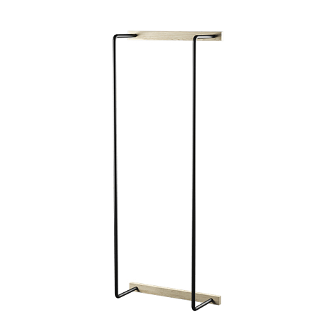 byWirth Towel Rack Handtuchhalter Wand-montiert Schwarz, Holz