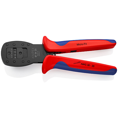Knipex 97 54 25 Kabel-Crimper Crimpwerkzeug Schwarz, Blau, Rot
