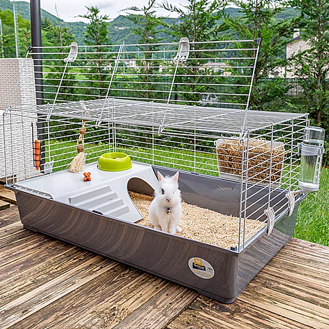 Ferplast Rabbit 100 Meerschweinchen, Rabit Grau, Weiß
