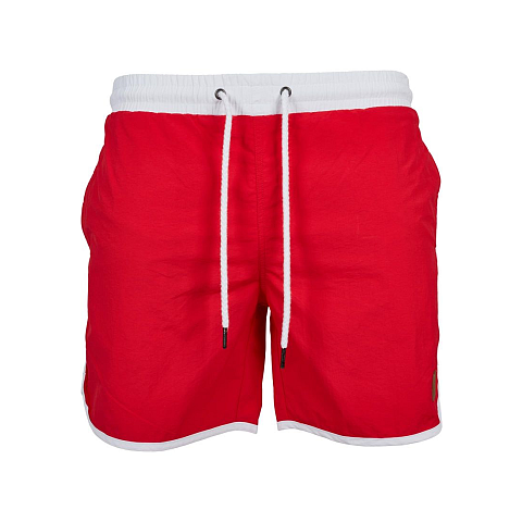 Urban Classics TB2050 Schwimm-Boxershorts Rot, Weiß