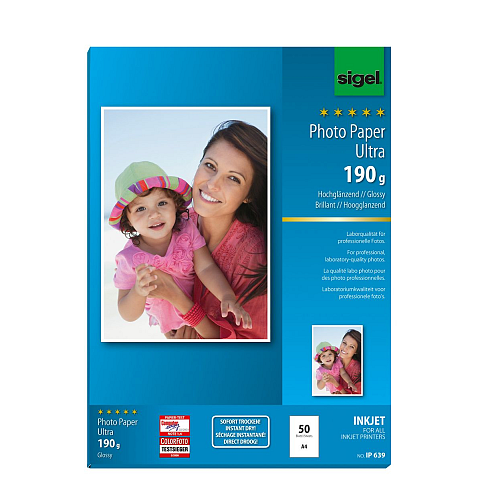 Sigel IP639 Druckerpapier A4 (210x297 mm) Glanz 50 Blätter Weiß