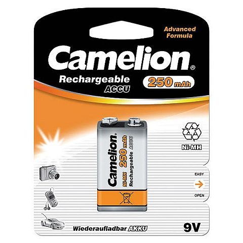 Camelion NH-9V250BP1 Wiederaufladbarer Akku 9V Nickel-Metallhydrid (NiMH)