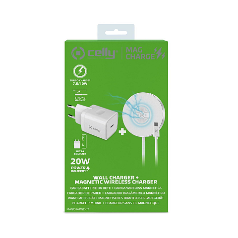 Celly Magchargekit Universal Weiß AC Kabelloses Aufladen Drinnen