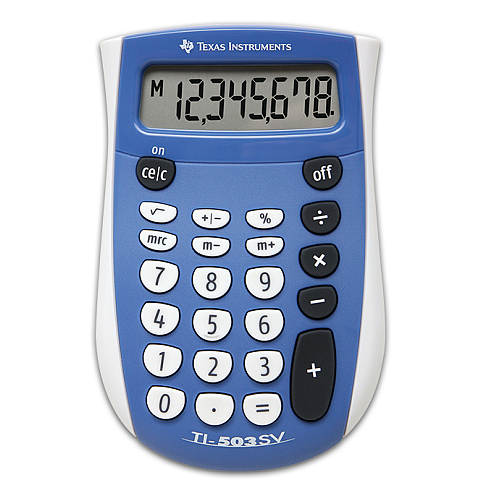 Texas Instruments TI-503 SV Taschenrechner Tasche Display-Rechner Blau, Grau