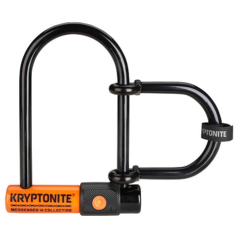 Kryptonite MESSENGER MINI+ Schwarz, Orange U-Schloss