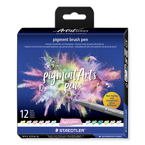 Staedtler Pigment Arts Brush Pen Pastel Colors Filzstift Mehrfarbig 12 Stück(e)