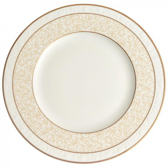 Villeroy & Boch 1043902630 Teller Rund Porzellan Messing, Weiß