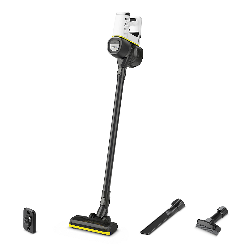 Kärcher VC 4 2-in-1-Stabstaubsauger Akku Trocken HEPA Beutellos Schwarz, Gelb