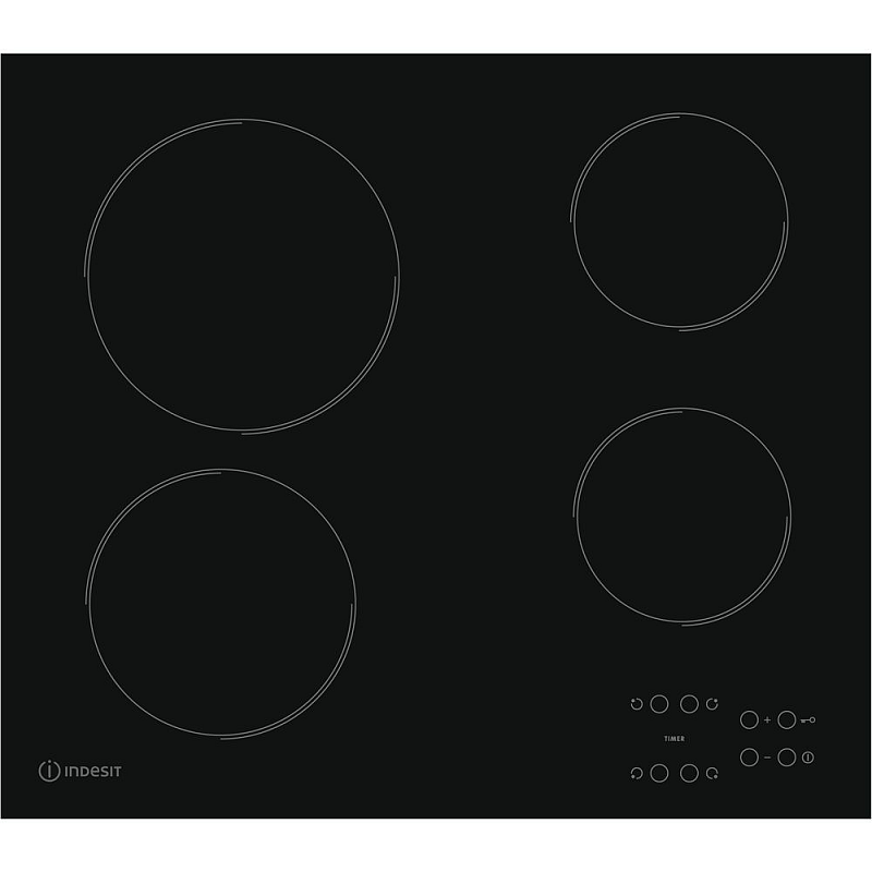 Indesit RI 161 C Schwarz Integriert 60 cm Keramik 4 Zone(n)
