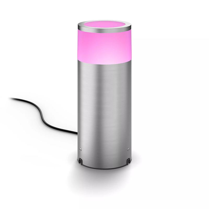 Philips Hue White and Color ambiance Calla Outdoor Sockelleuchte silber